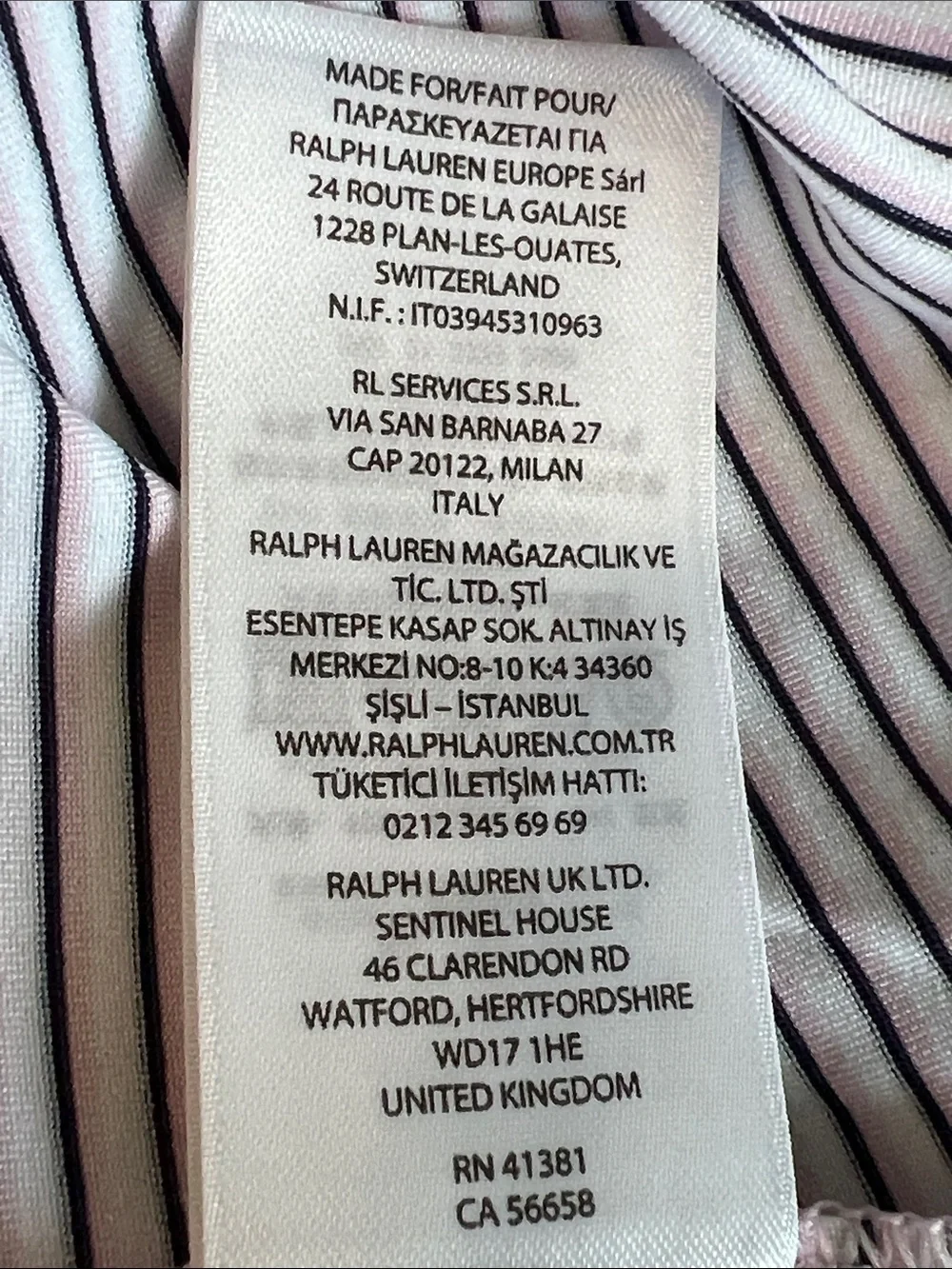 NWT RLX Ralph Lauren Men's Light Pink and Navy Thin-Striped Polo Size Large L